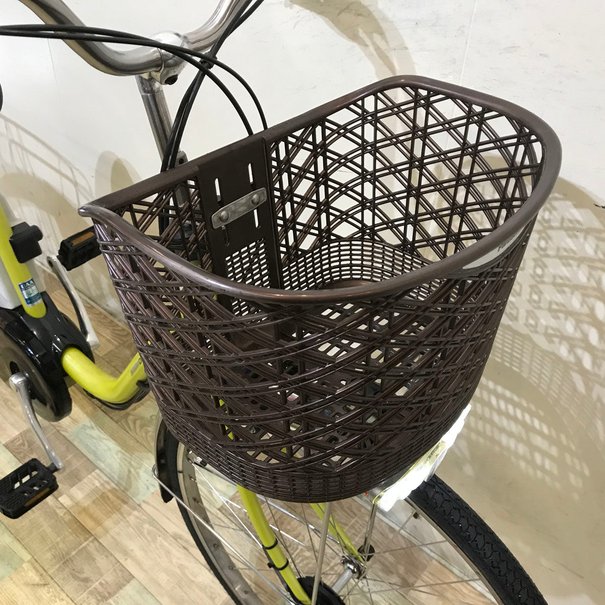 中古電動自転車 パナソニック ビビ DX イエローグリーン 26インチ  KZ044