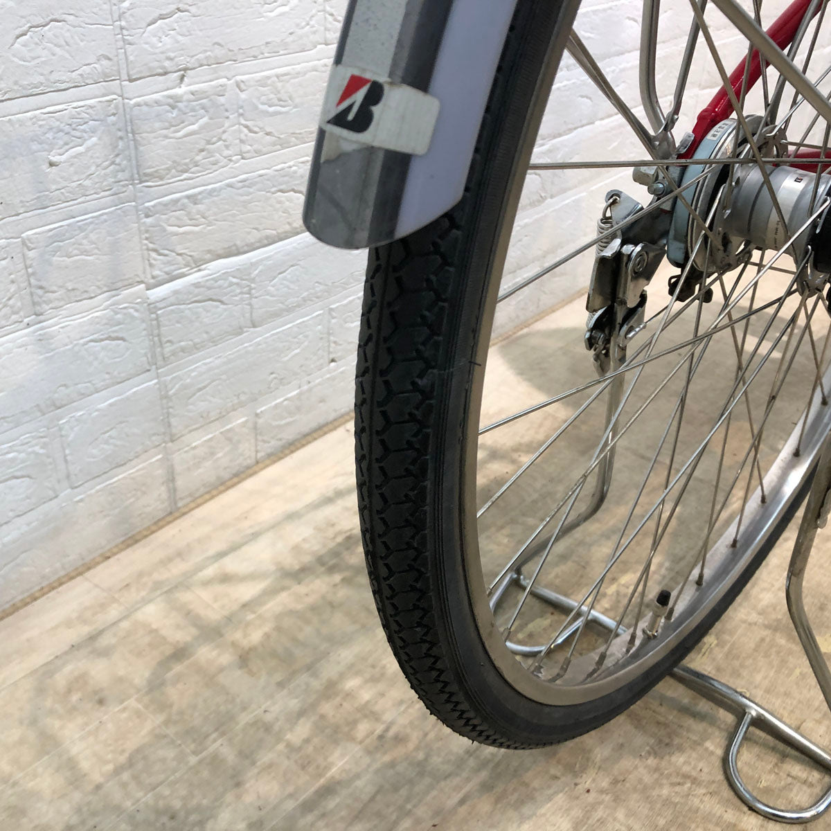 中古電動自転車 ブリヂストン アシスタ レッド 26インチ YX126