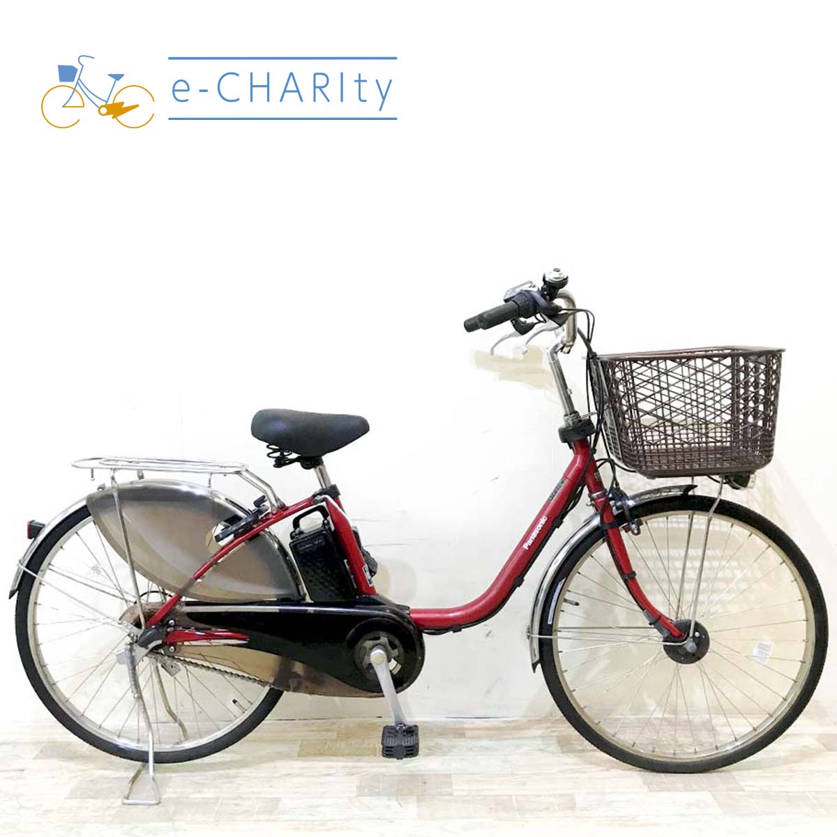 中古電動自転車 パナソニック ビビDX レッド 24インチ KI101