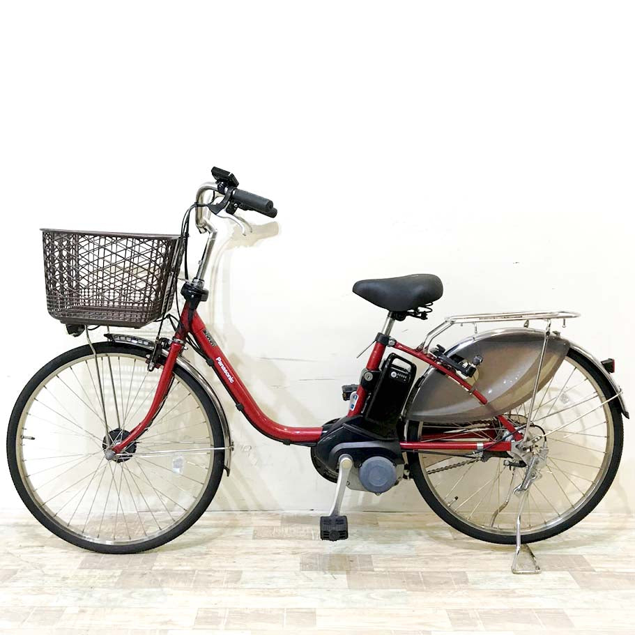 中古電動自転車 パナソニック ビビDX レッド 24インチ KI101 – e-CHARIty