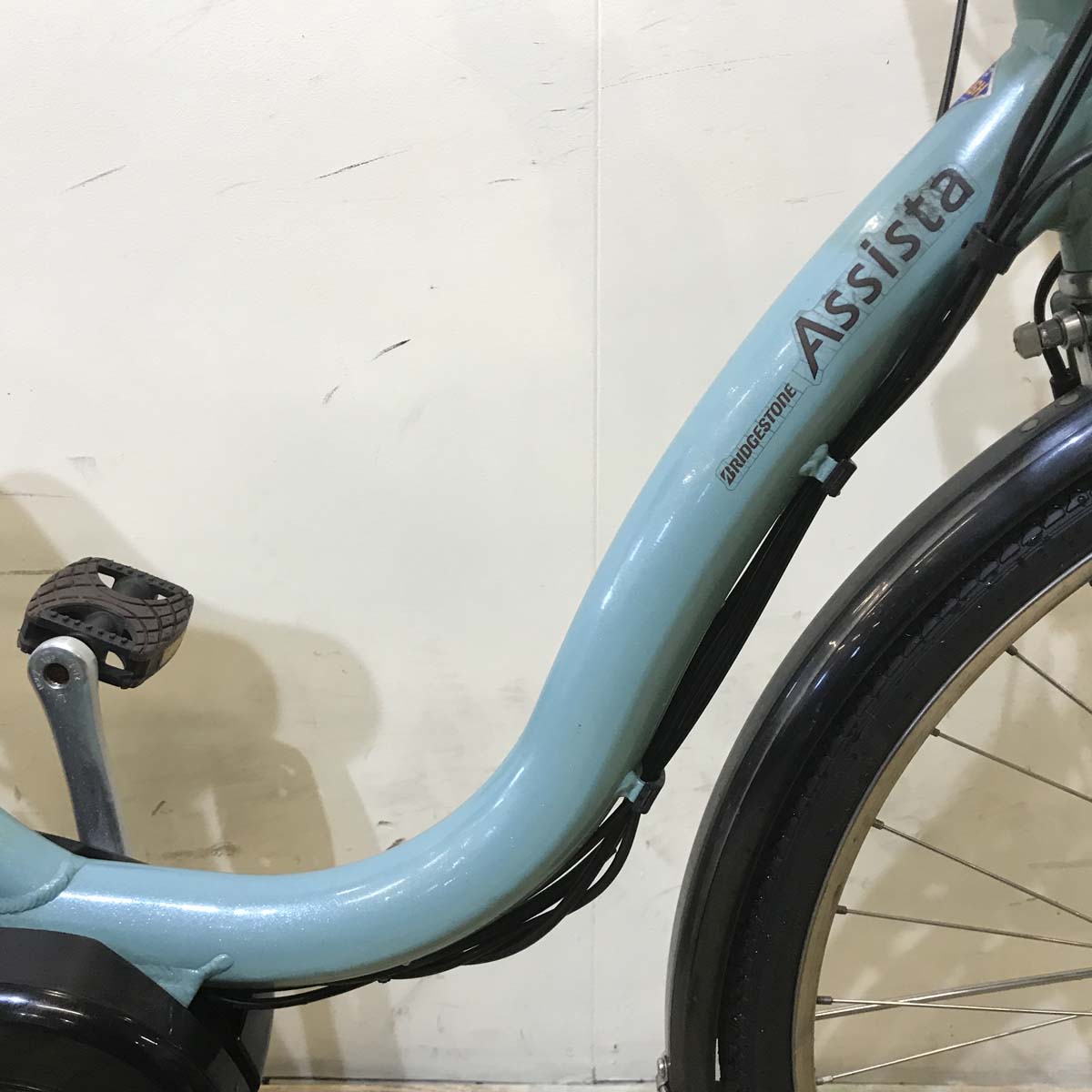中古ブリヂストン アシスタ ファイングリーン 26インチホイールセット