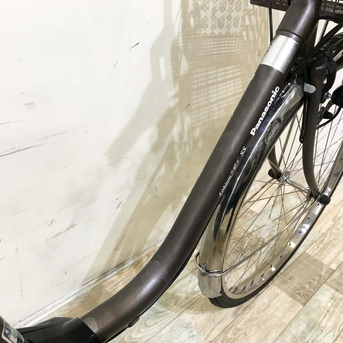 中古電動自転車 パナソニック ビビSS ブラウン 26インチ KI103