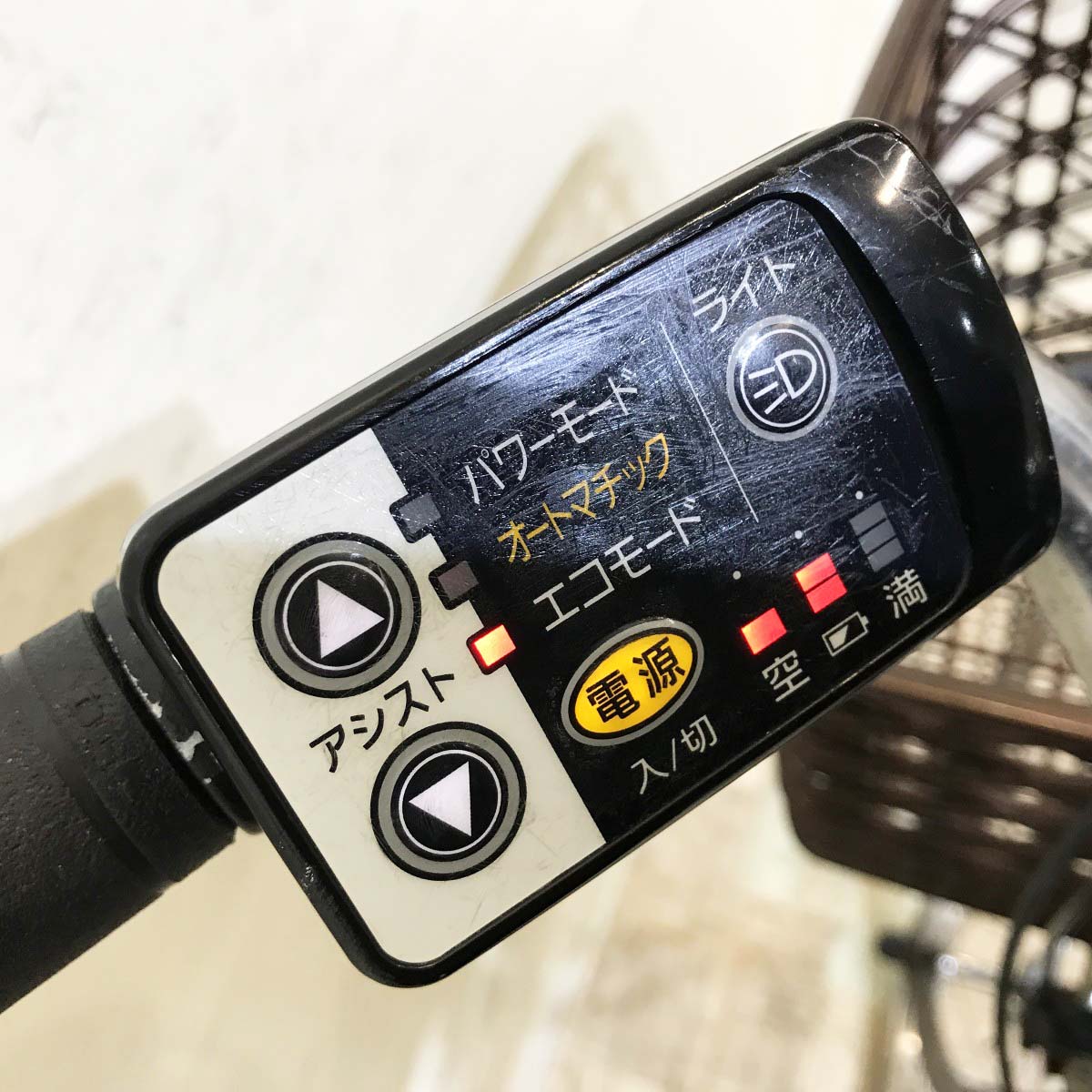 中古電動自転車 パナソニック ビビSS ブラウン 26インチ KI103