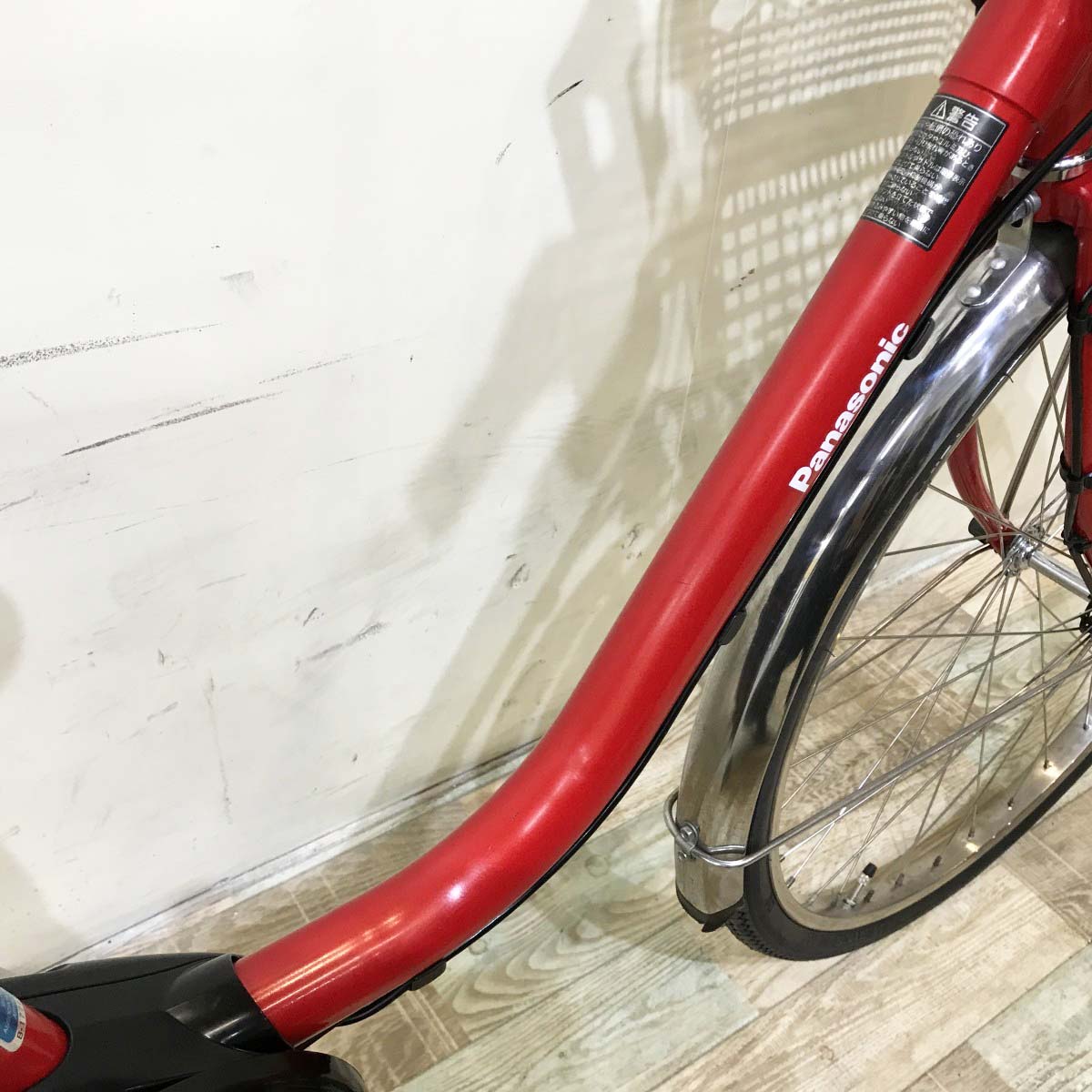 中古電動自転車 パナソニック ビビDX レッド 26インチ KI104