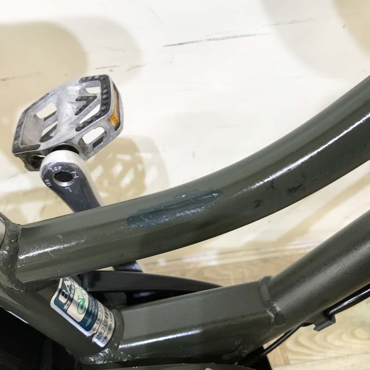 中古電動自転車 ブリヂストン ハイディ2 カーキ 26インチ KI106