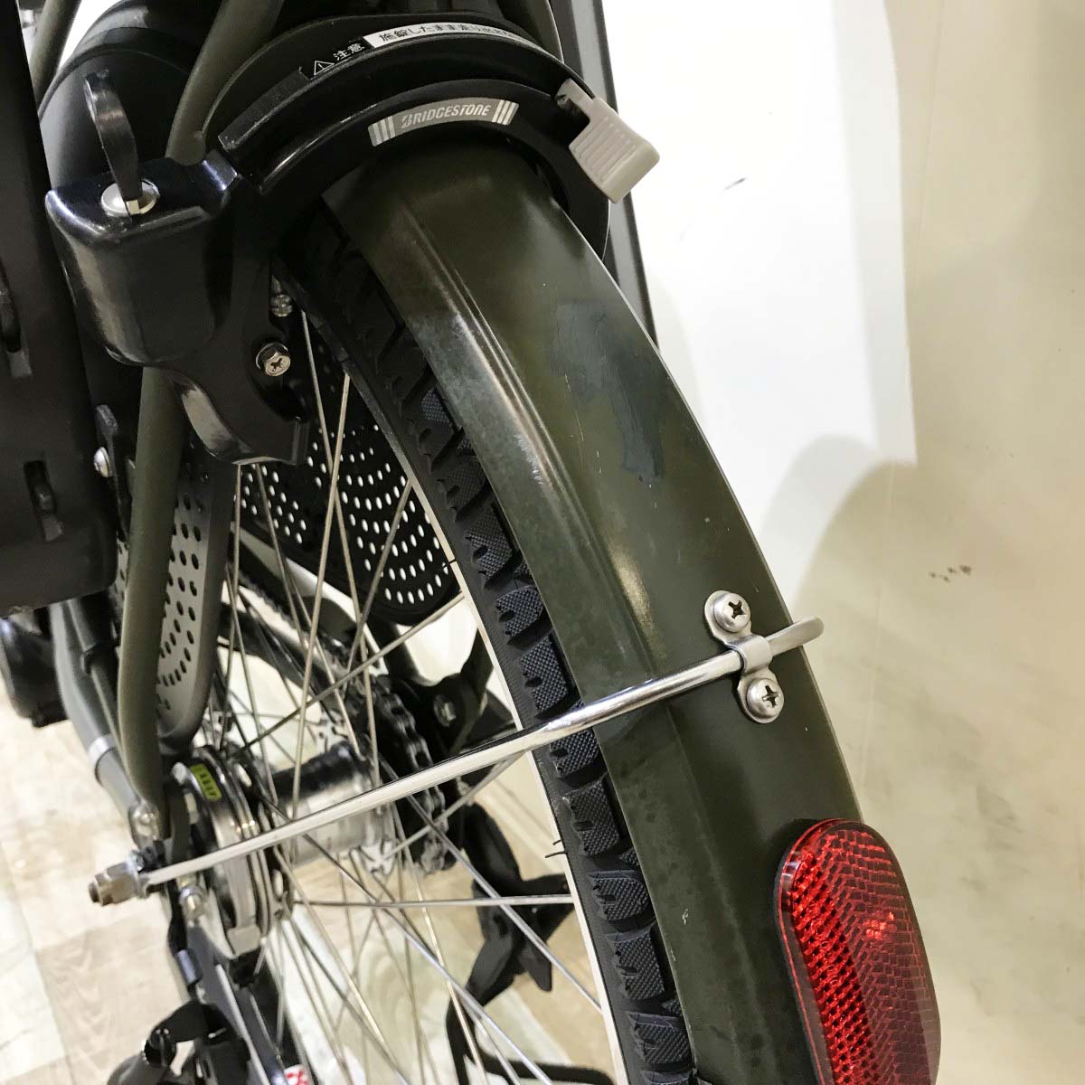 中古電動自転車 ブリヂストン ハイディ2 カーキ 26インチ KI106