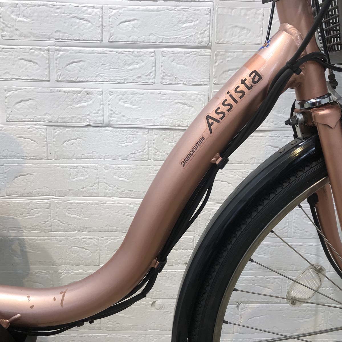 中古電動自転車 ブリヂストン アシスタ DX ピンク 26インチ YF053 