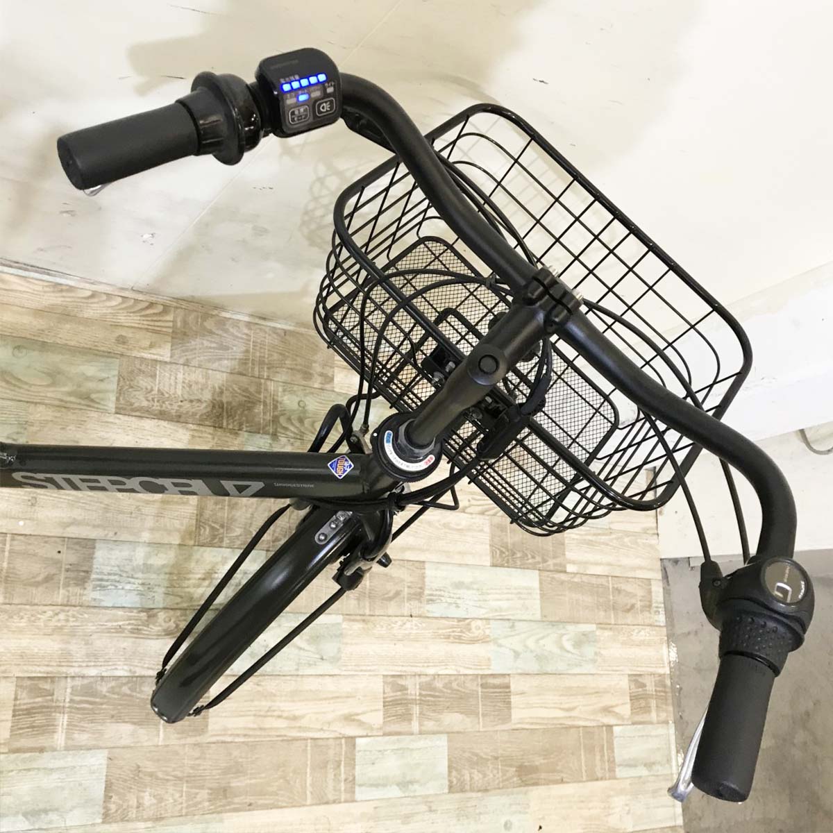 中古電動自転車 ブリヂストン ステップクルーズe カーキ 26インチ KI110