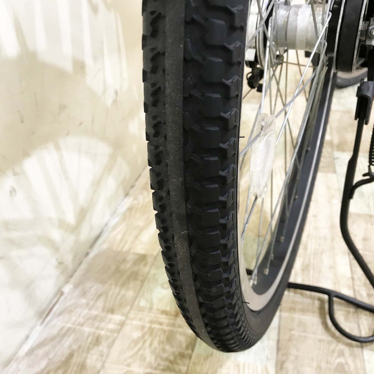 中古電動自転車 ブリヂストン ステップクルーズe カーキ 26インチ KI110