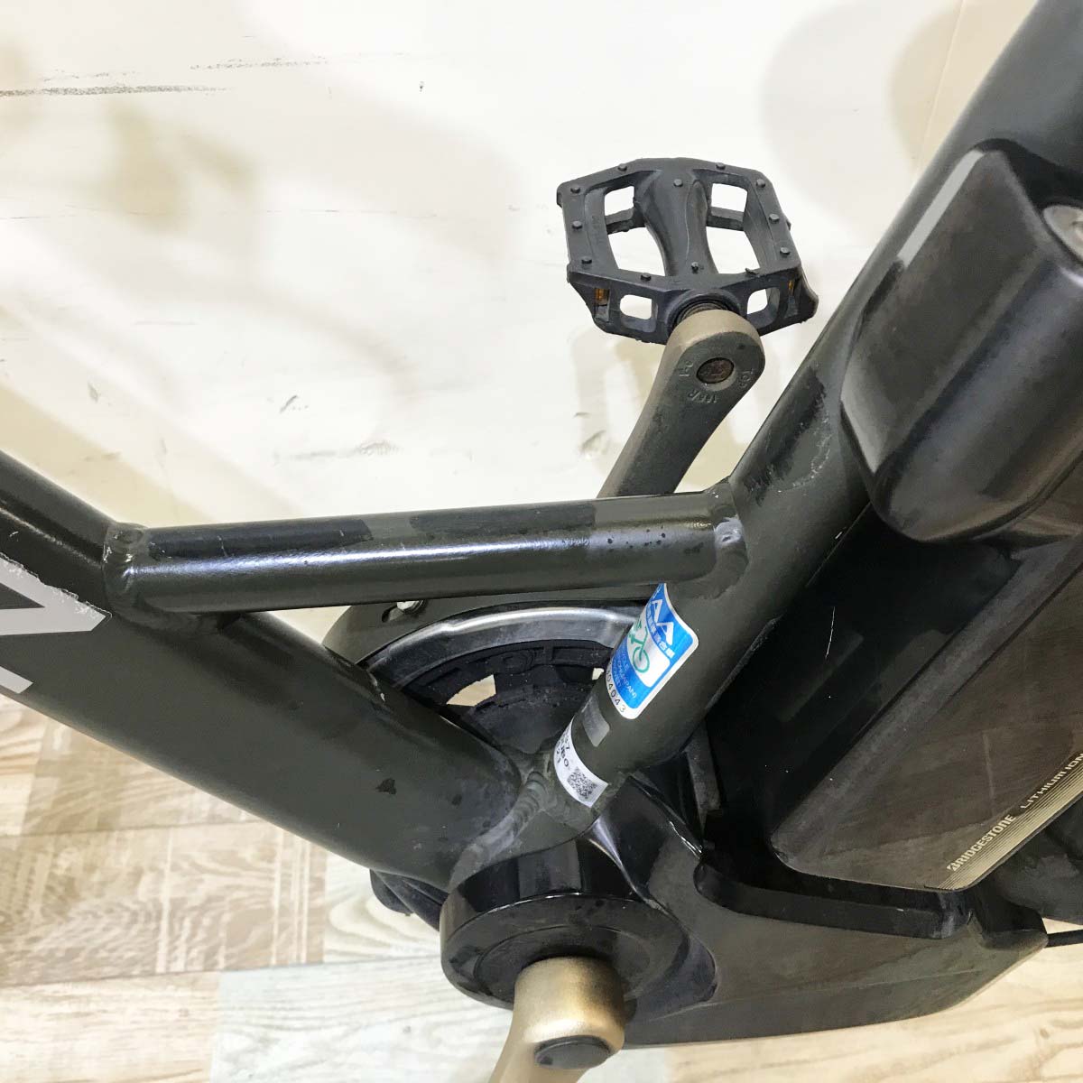中古電動自転車 ブリヂストン ステップクルーズe カーキ 26インチ KI110