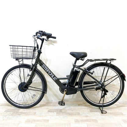 ブリヂストン ステップクルーズe（デュアルドライブ） カーキ 26インチ KI110 【中古車】