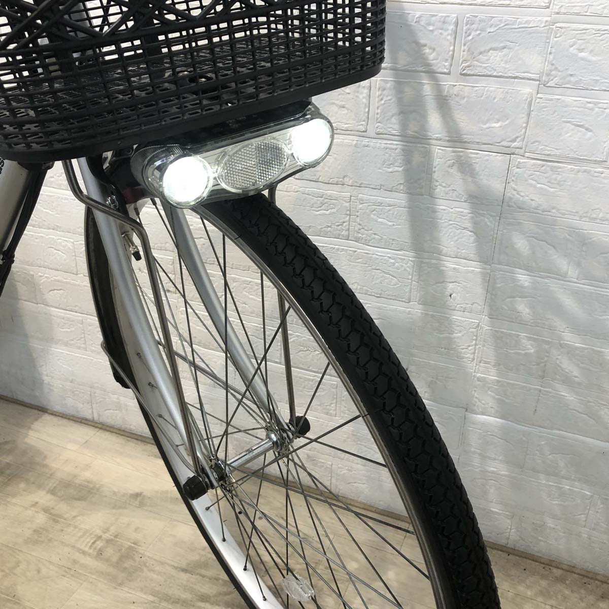 中古電動自転車 パナソニック ビビ TX シルバー 26インチ YF056