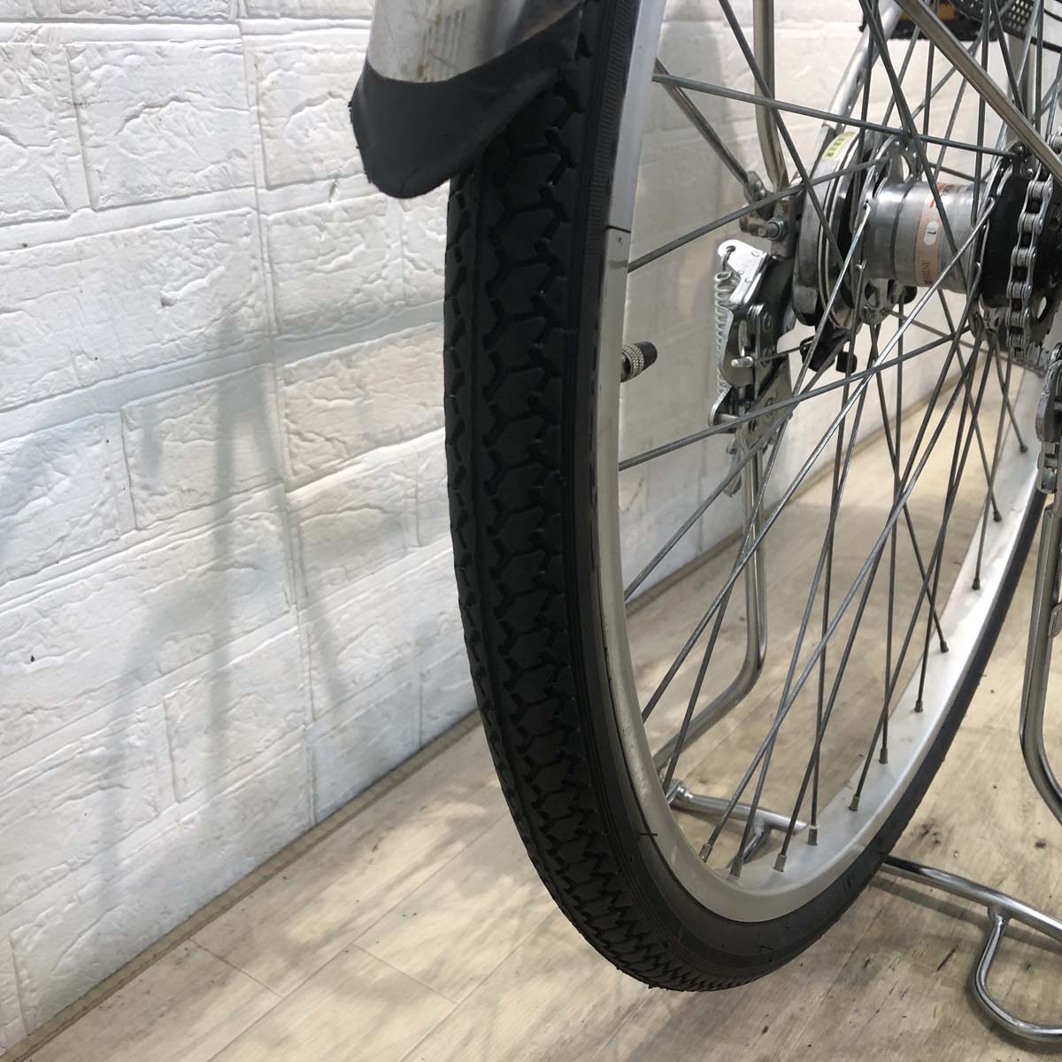 中古電動自転車 パナソニック ビビ TX シルバー 26インチ YF056