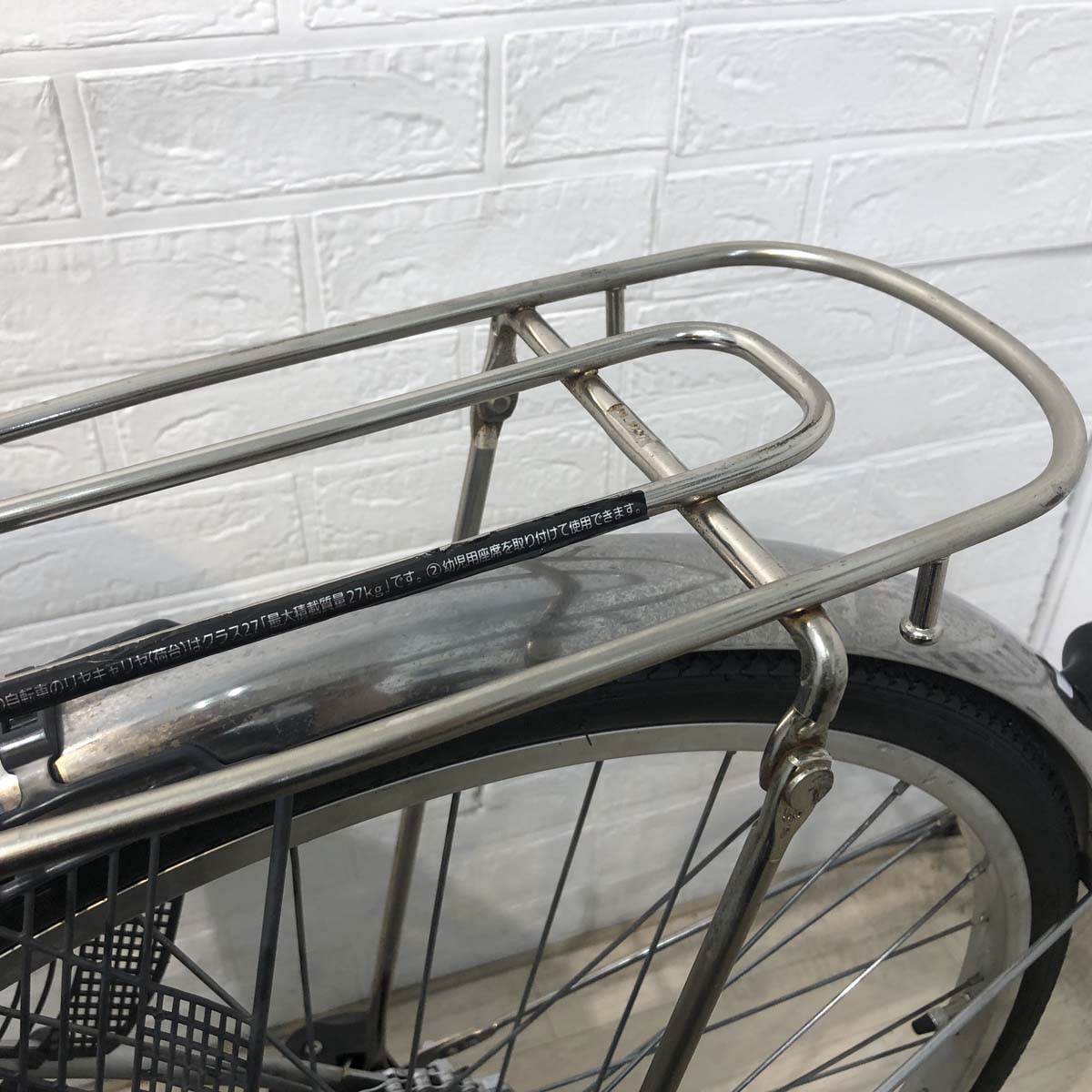 中古電動自転車 パナソニック ビビ TX シルバー 26インチ YF056