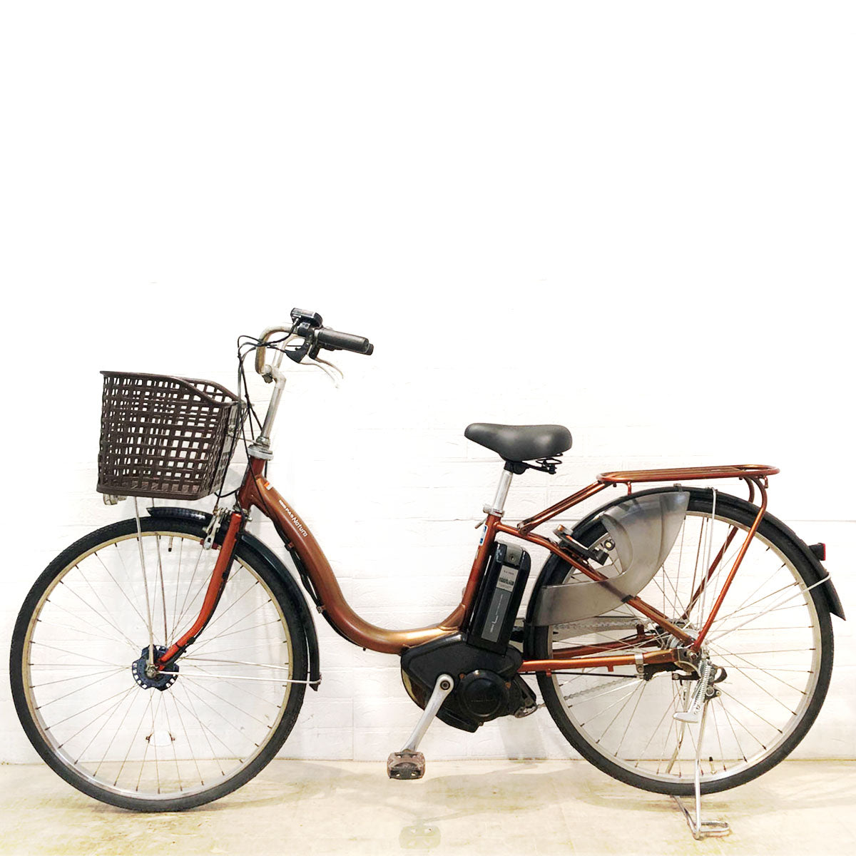 中古電動自転車 ヤマハ PAS ナチュラ M DX ガーネットオレンジ 26インチ YA002