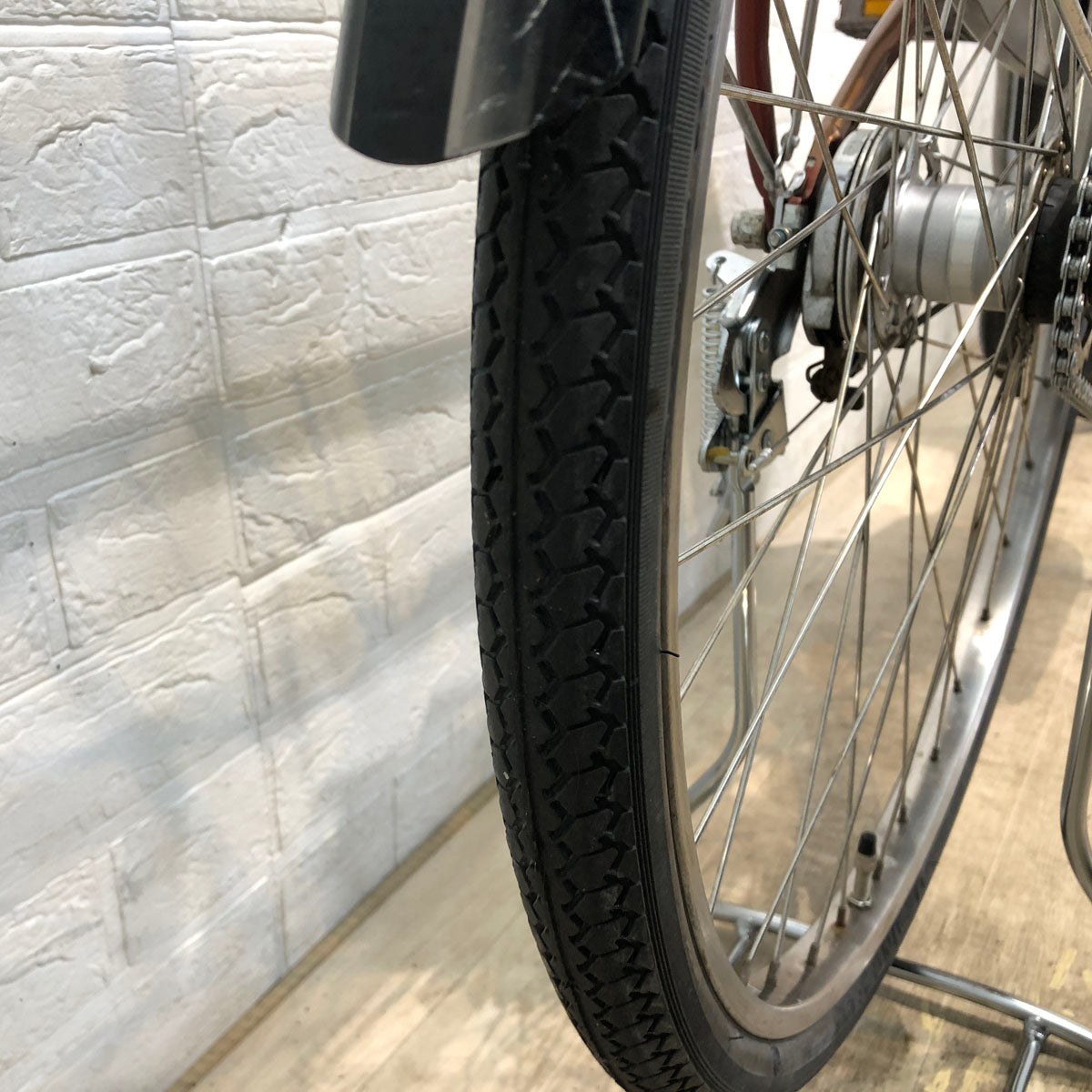 中古電動自転車 ヤマハ PAS ナチュラ M DX ガーネットオレンジ 26インチ YA002