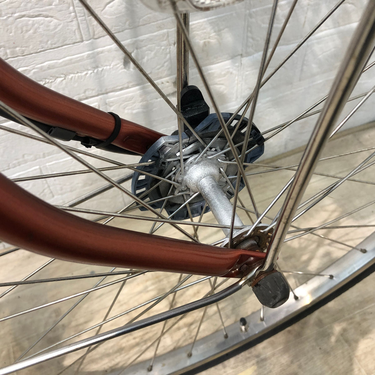 中古電動自転車 ヤマハ PAS ナチュラ M DX ガーネットオレンジ 26インチ YA002