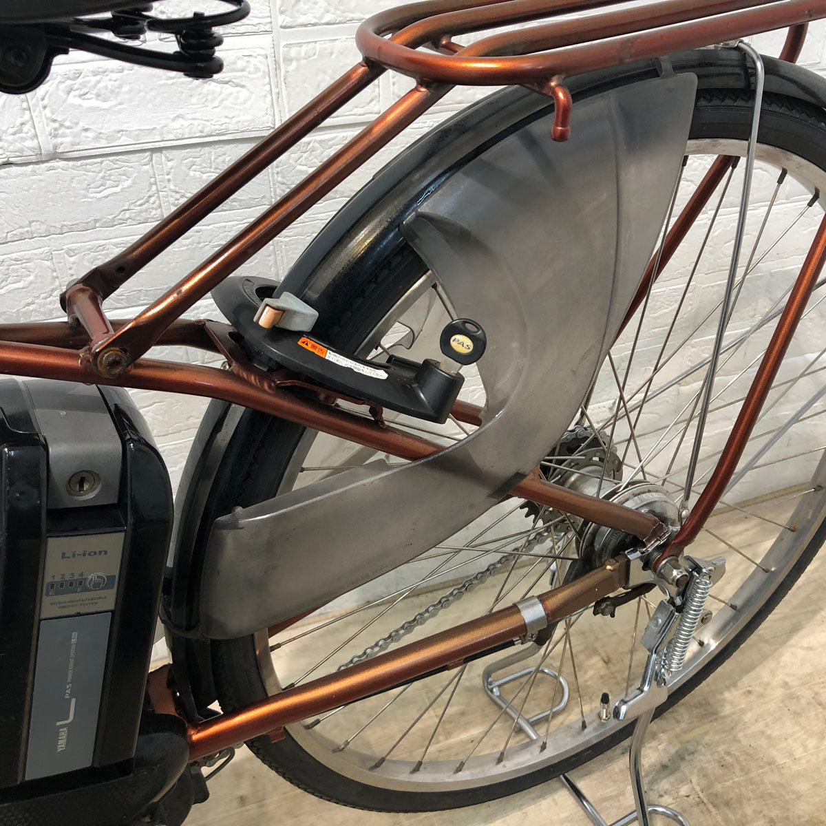 中古電動自転車 ヤマハ PAS ナチュラ M DX ガーネットオレンジ 26インチ YA002
