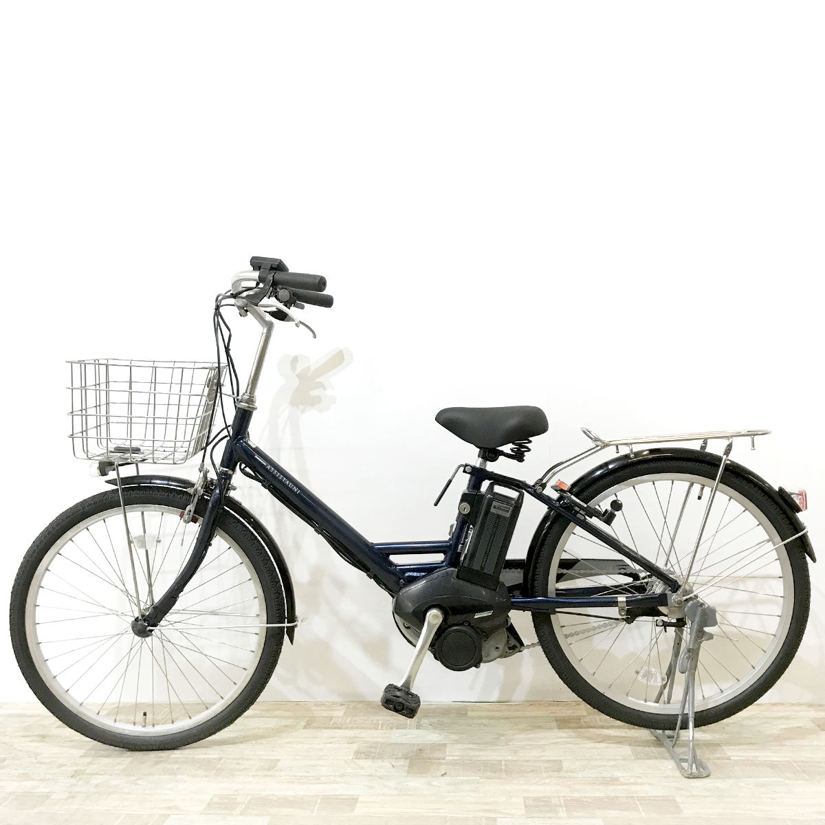 中古電動自転車 ブリヂストン アシスタユニ ネイビー 24インチ KJ003