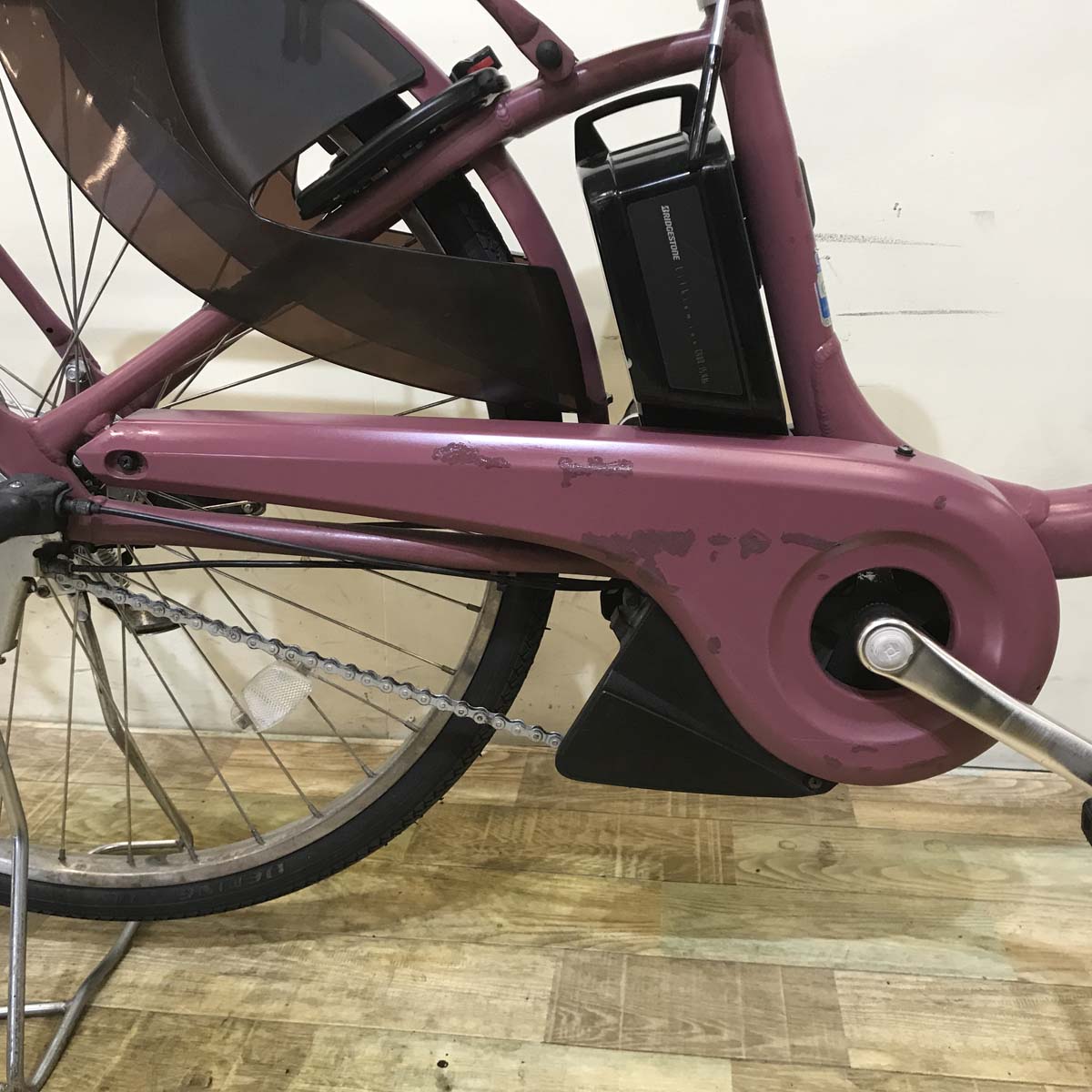 中古電動自転車 ヤマハ PAS With DX パス ウィズ DX ピンク 26インチ KE069