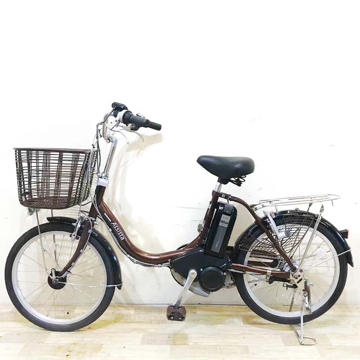 中古電動自転車 ブリヂストン アシスタ コンパクト ブラウン 20インチ KZ065 