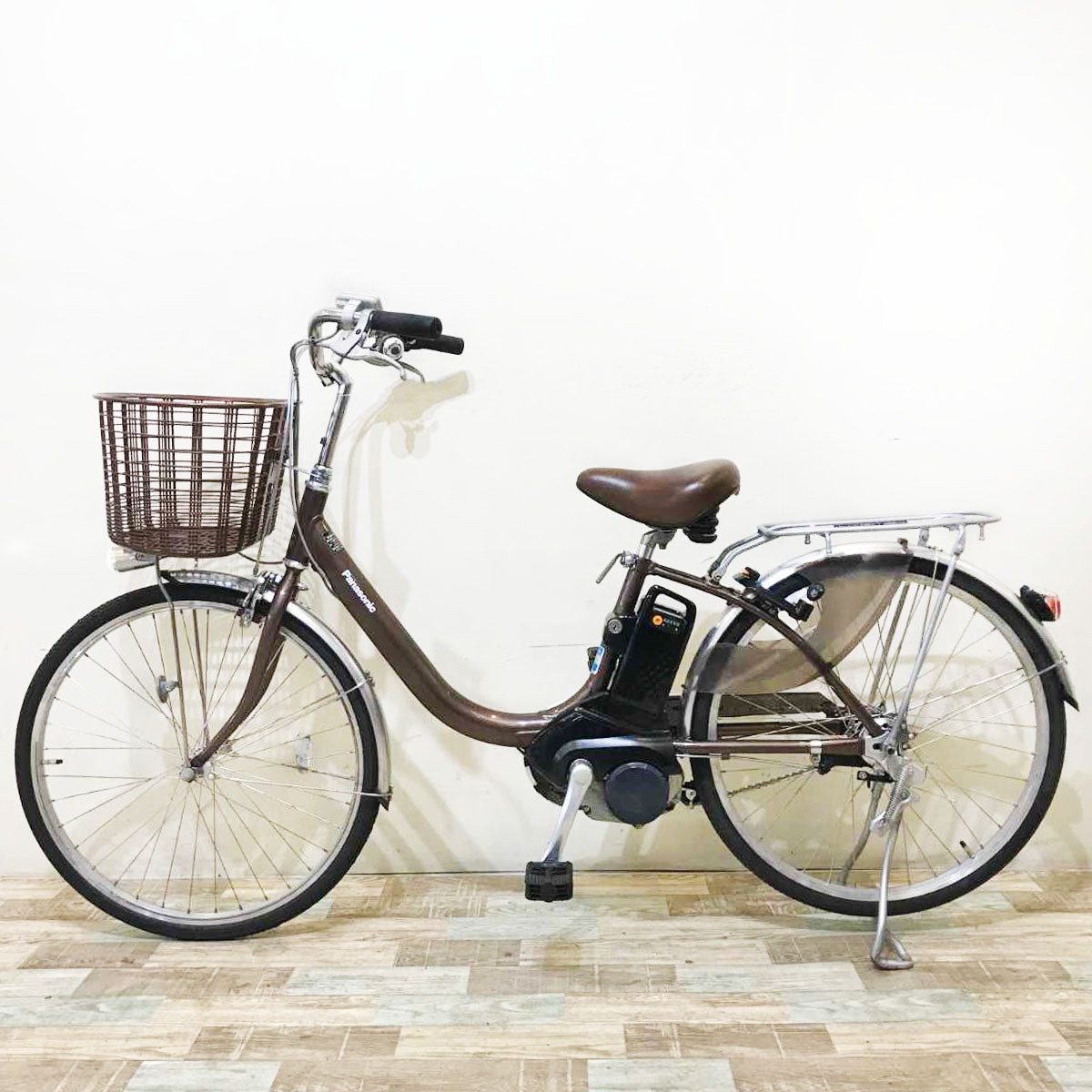 中古自転車　24インチ　茶色　ブラウン パナソニック ビビ LU ブラウン 24インチ KQ041 【中古車】 – e-CHARIty