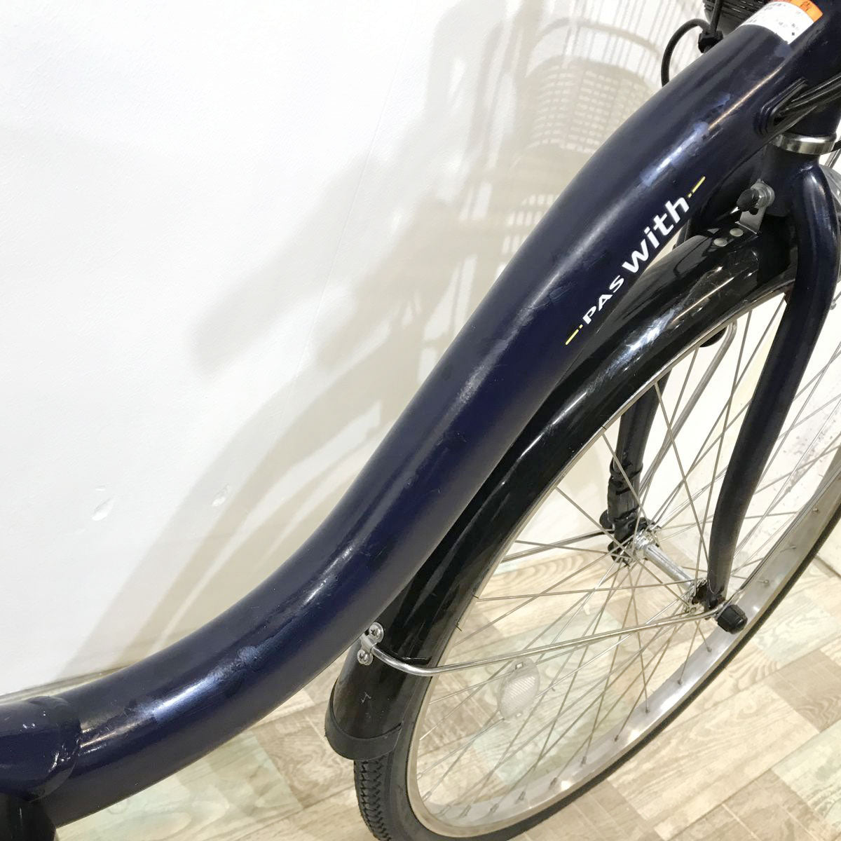 中古電動自転車 ヤマハ PAS ウィズ ネイビー 26インチ KJ012