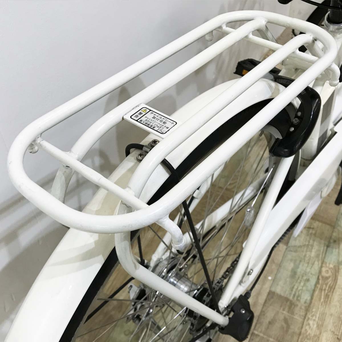 中古電動自転車 ヤマハ PAS アミ ホワイト 26インチ KJ015