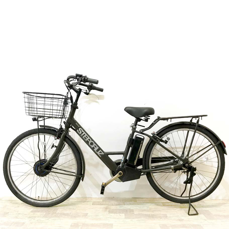 中古電動自転車 ブリヂストン ステップクルーズ カーキ 26インチ KJ018