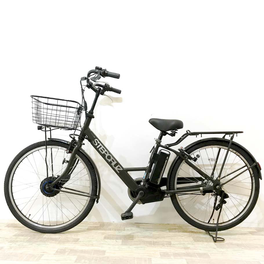 中古電動自転車 ブリヂストン ステップクルーズ カーキ 26インチ KJ019