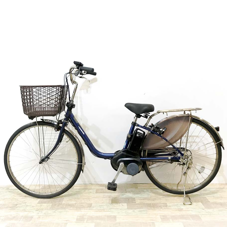 中古電動自転車 パナソニック ビビDX ネイビー 26インチ KJ020