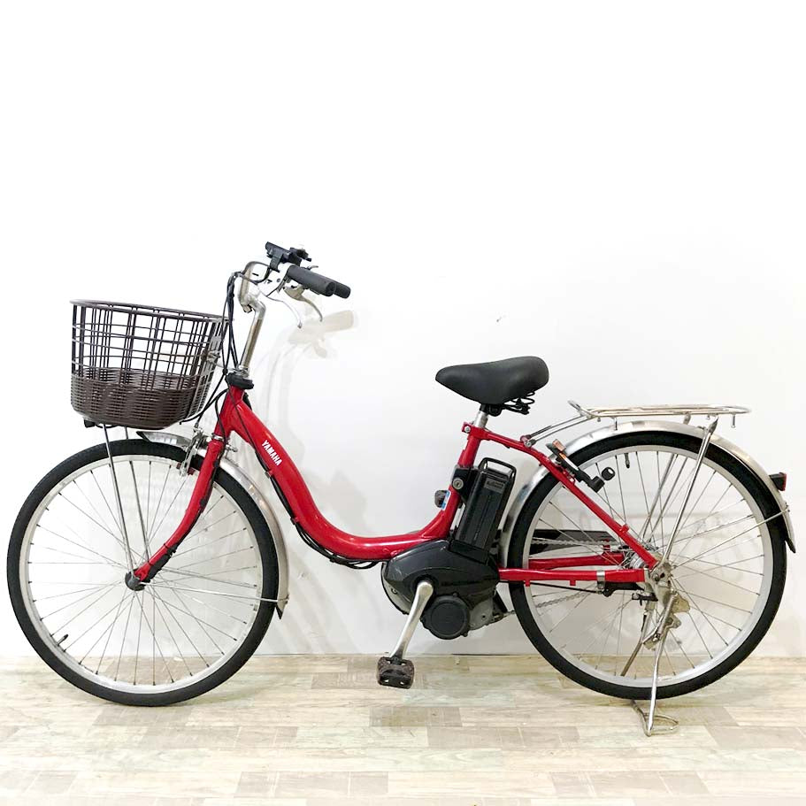 中古電動自転車 ヤマハ PAS シオンU レッド 24インチ KJ021