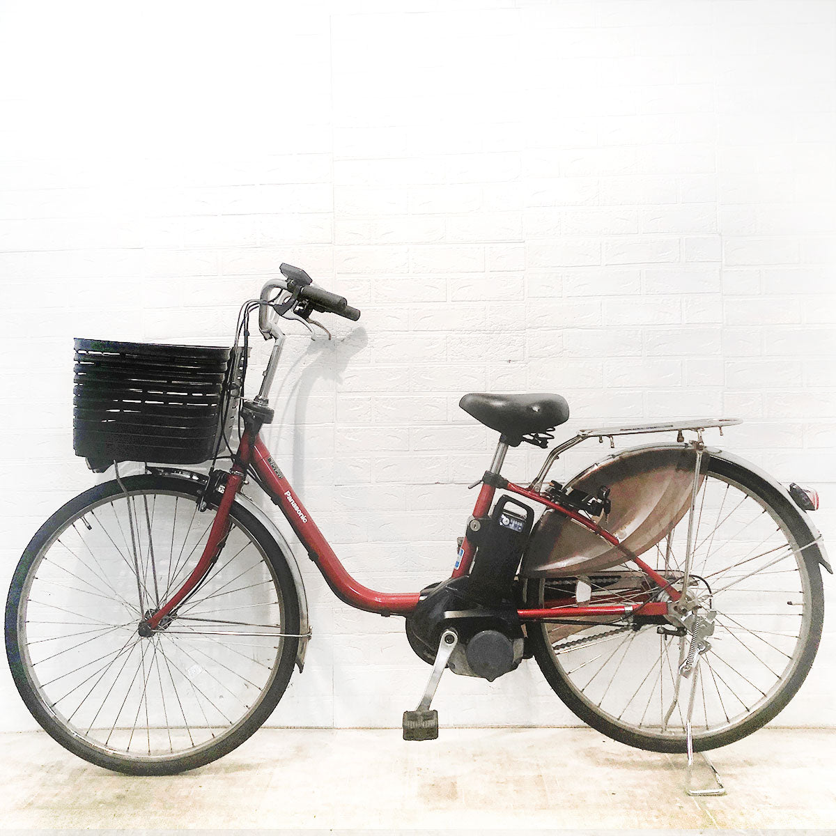 中古電動自転車 パナソニック ビビ DX レッド 26インチ YF080
