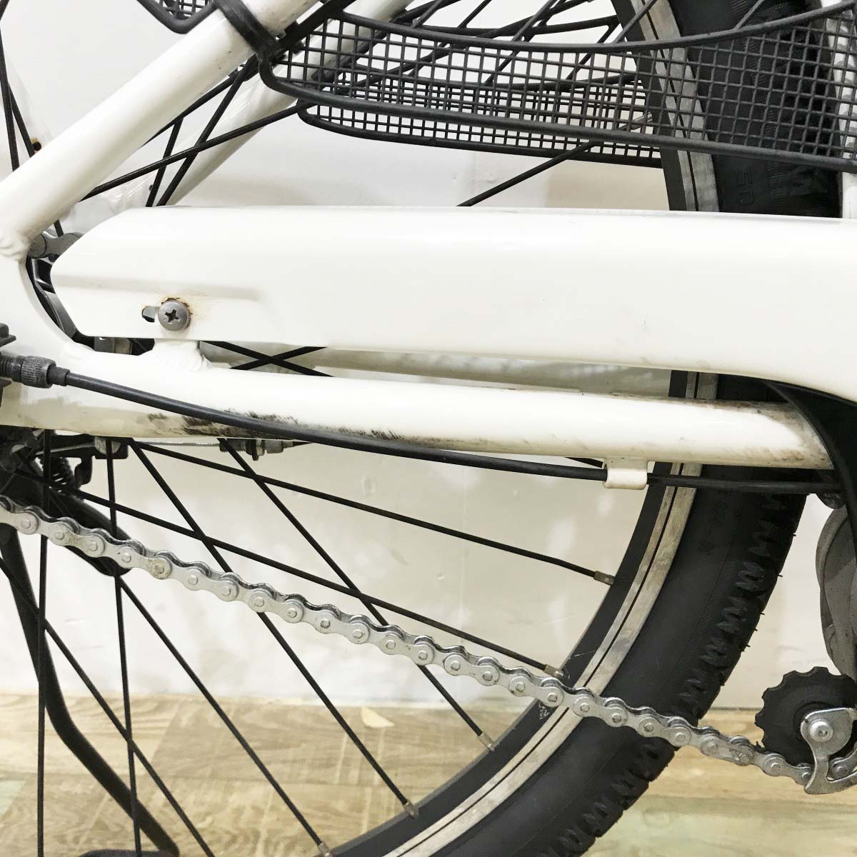 中古電動自転車 パナソニック ティモS ホワイト 26インチ KJ023