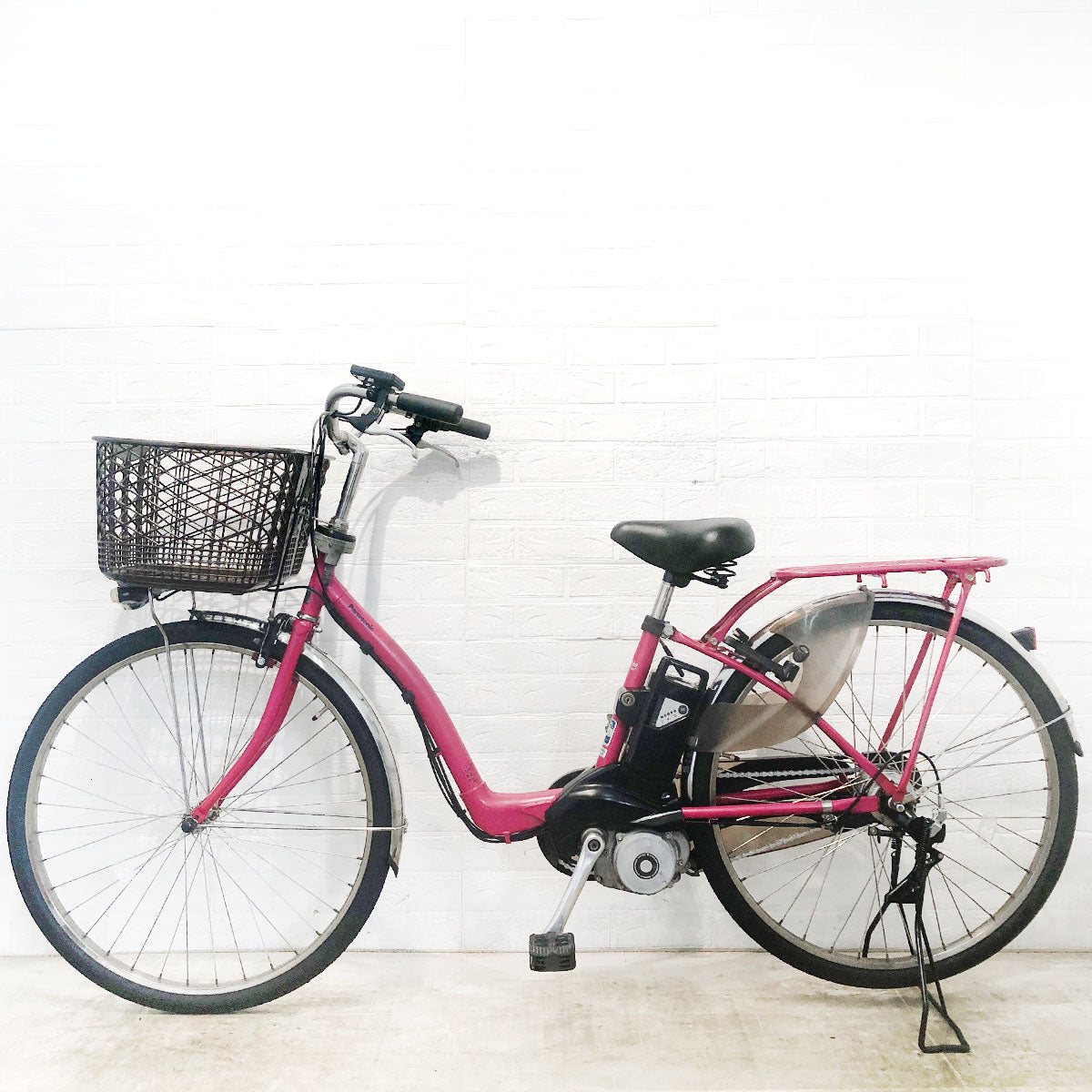 中古電動自転車 パナソニック ギュット プラス ピンク 26インチ YF083 