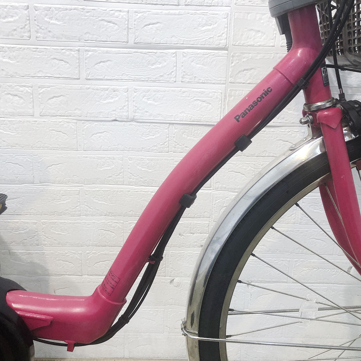 中古電動自転車 パナソニック ギュット プラス ピンク 26インチ YF083 