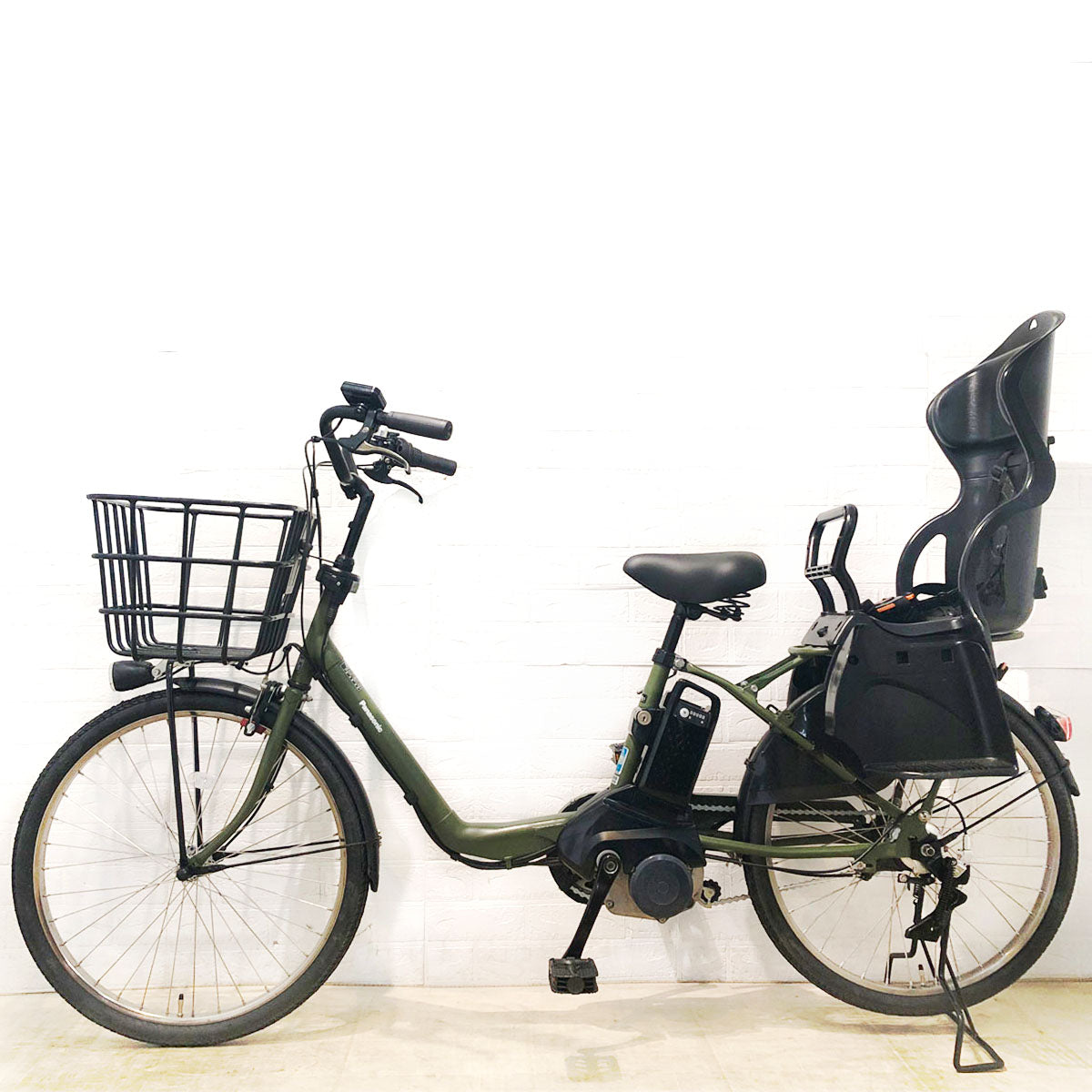 中古電動自転車 パナソニック ギュット ステージ 22 カーキ 22インチ YA029