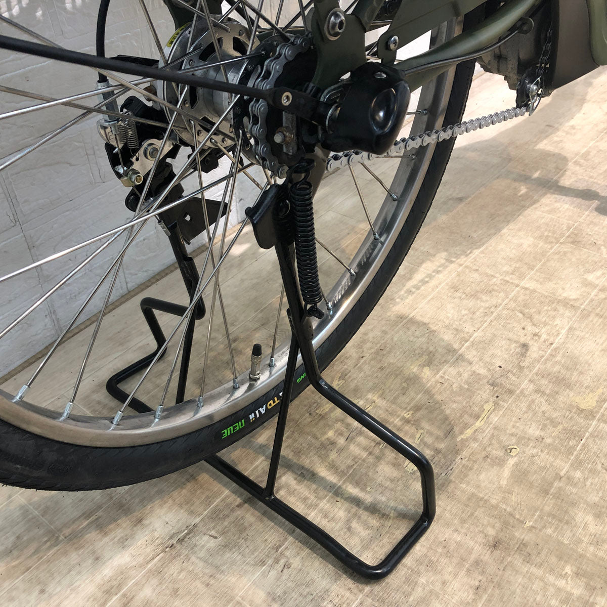 中古電動自転車 パナソニック ギュット ステージ 22 カーキ 22インチ YA029