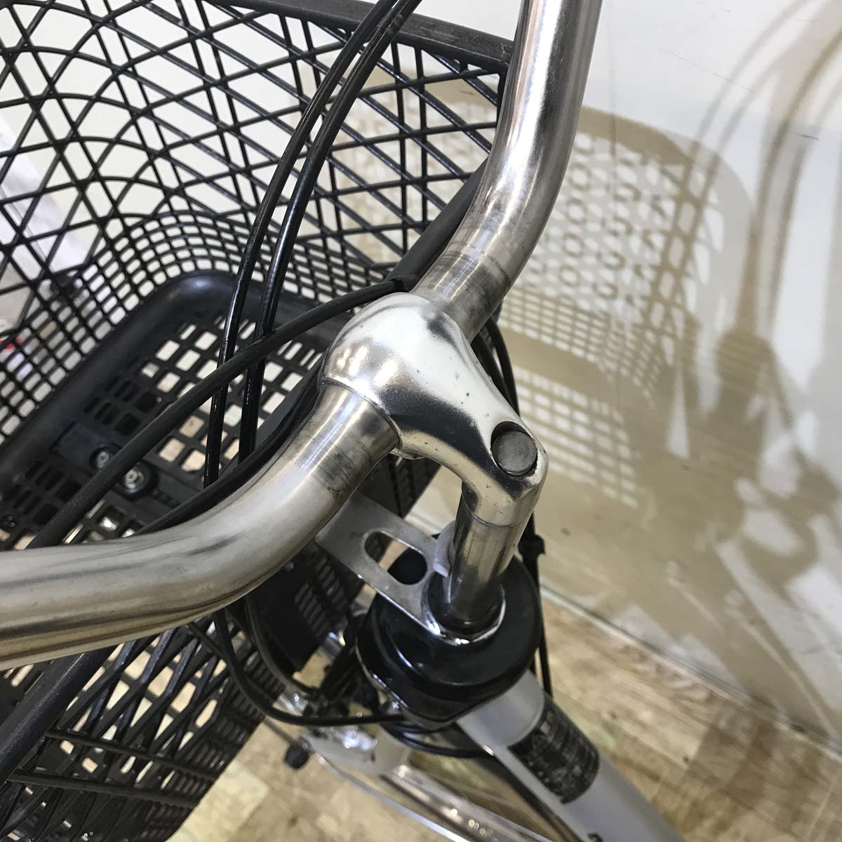 中古電動自転車 パナソニック ビビ DX シルバー 26インチ KE095