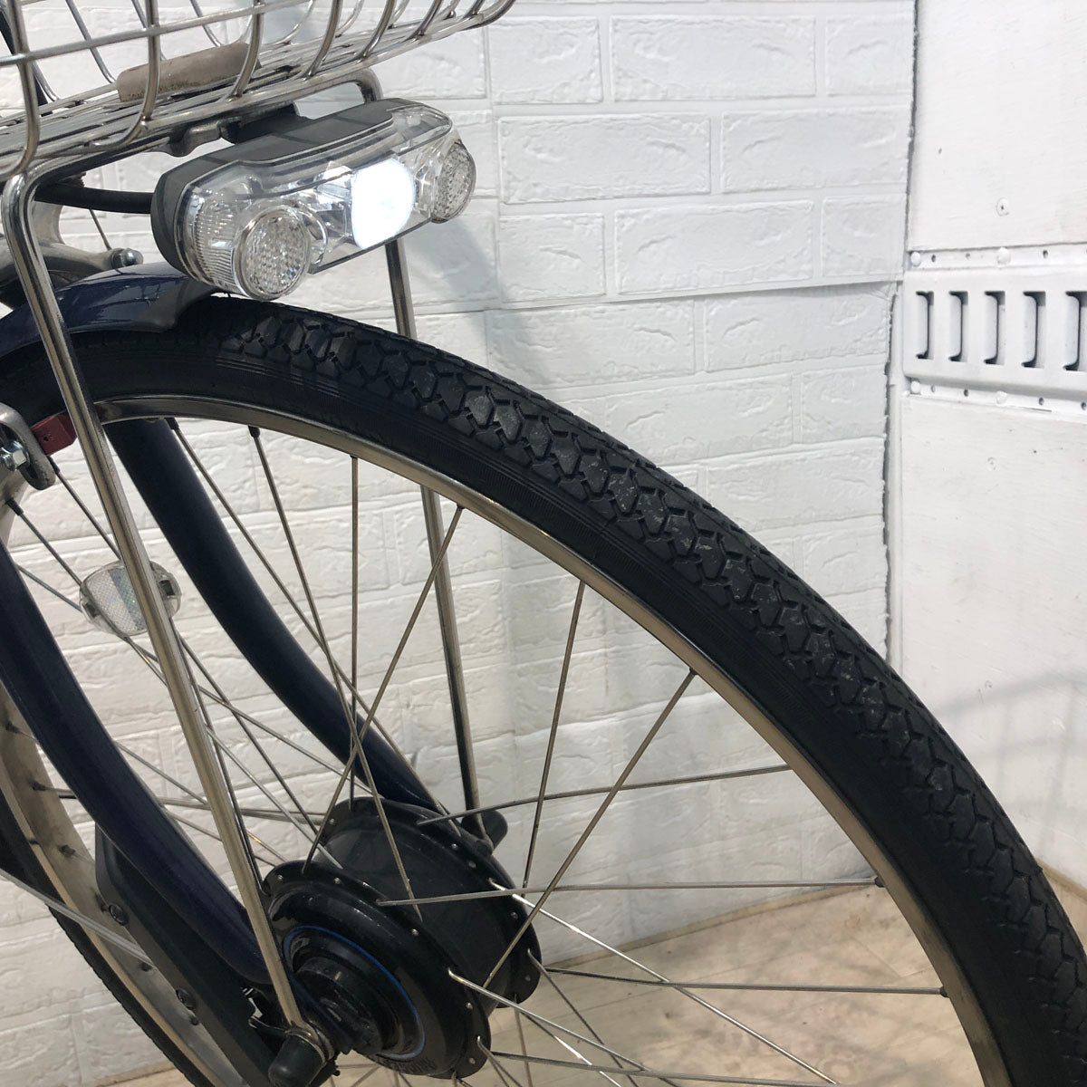 中古電動自転車 ブリヂストン フロンティア DX ネイビー 26インチ  YA033