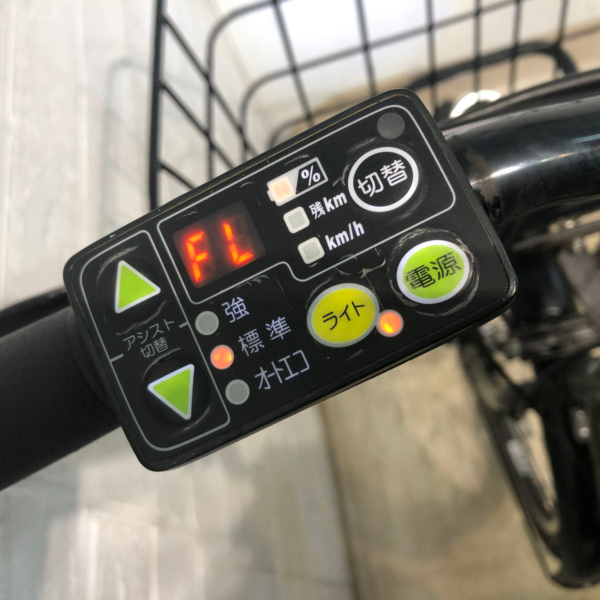 中古電動自転車 ブリヂストン アシスタ ユニ カーキ 24インチ YA034 