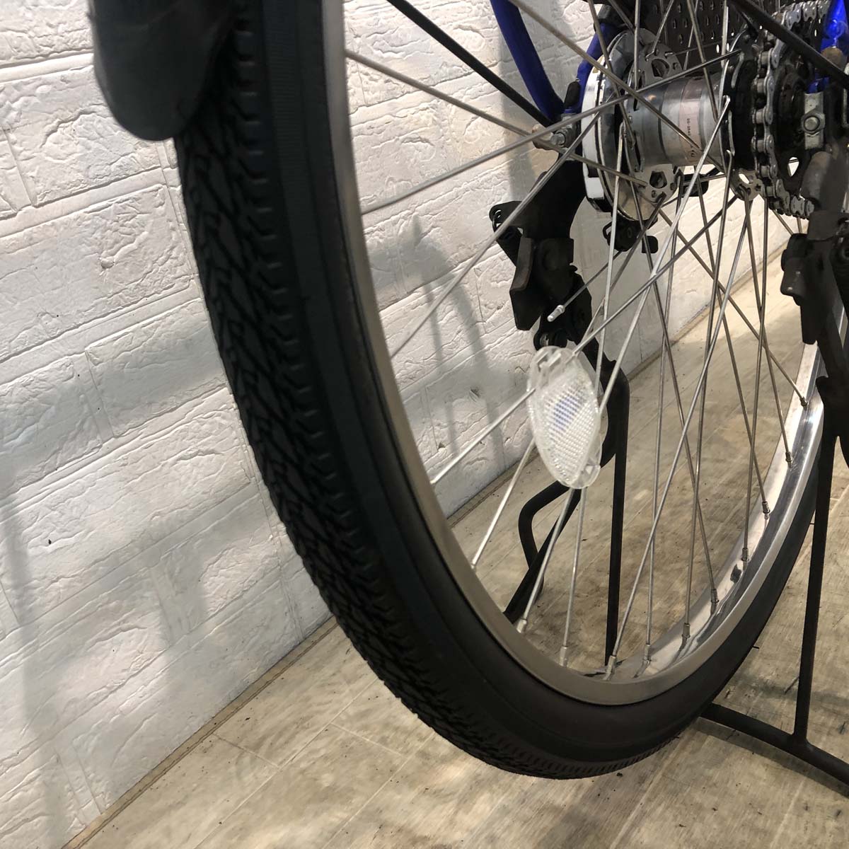 中古電動自転車 ヤマハ PAS Kiss パス キッス ブルー 前22×後26インチ YF088