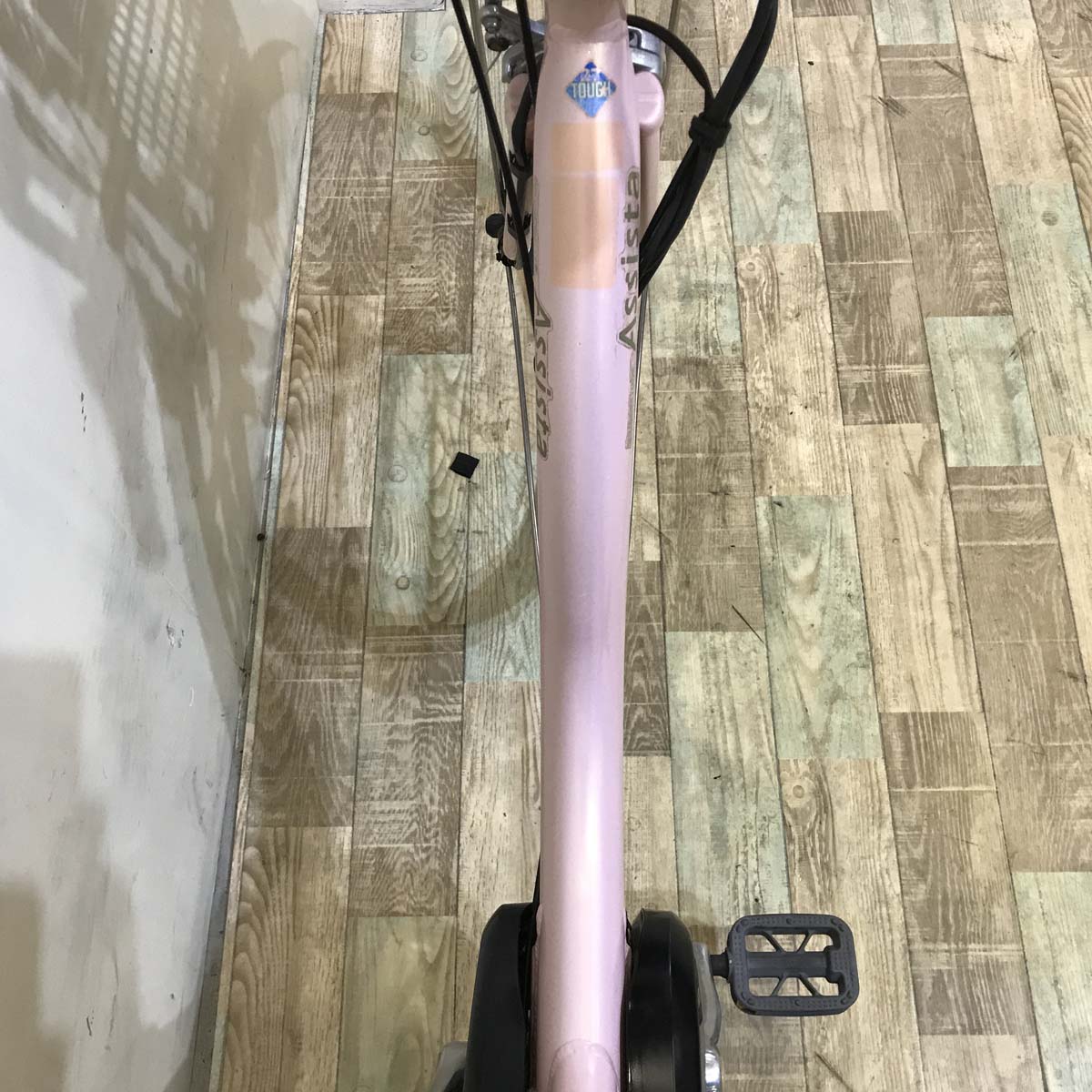 B965★整備済み　中古電動自転車　BS　アシスタ　ピンク　8.9Ahバッテリー新品付き★【26インチ】 可愛い！ピンクの中古電動アシスト自転車】Bridgestone アシスタ