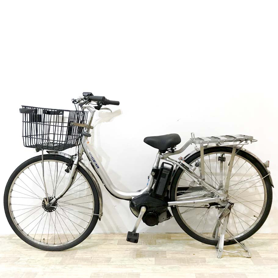 中古電動自転車 ヤマハ PAS ギア シルバー 26インチ KJ031