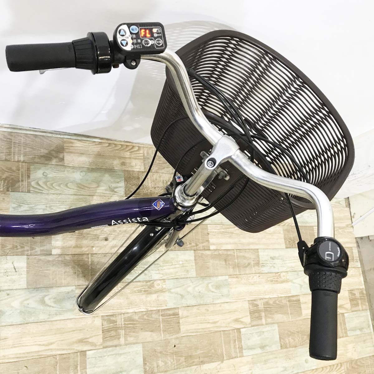 中古電動自転車 ブリヂストン アシスタ パープル 24インチ KJ032