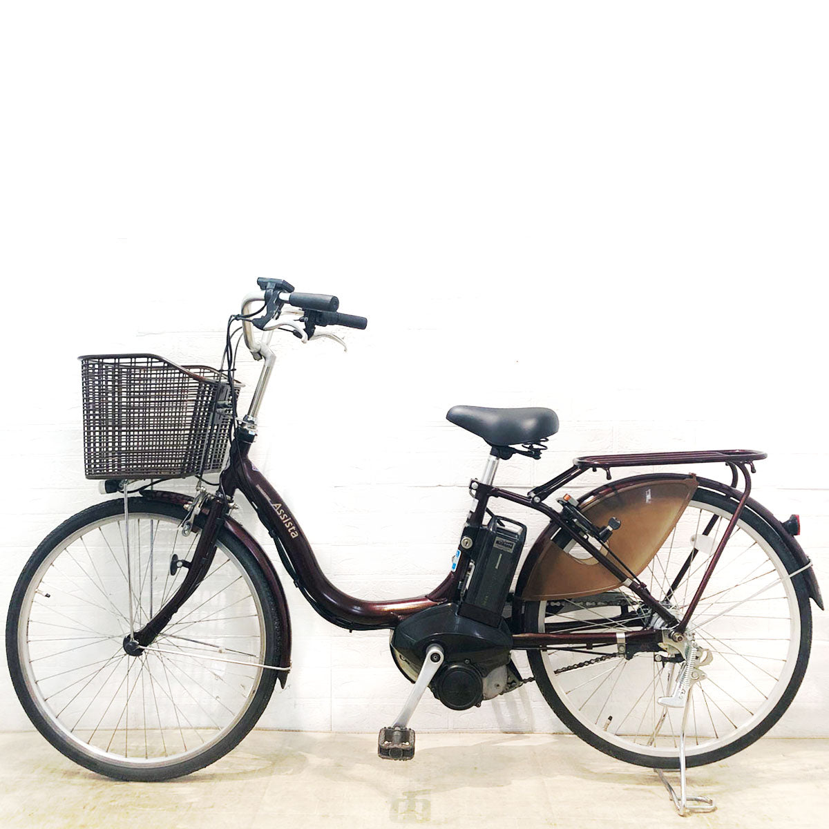 中古電動自転車 ブリヂストン アシスタ ファイン ブラウン 24インチ YA037