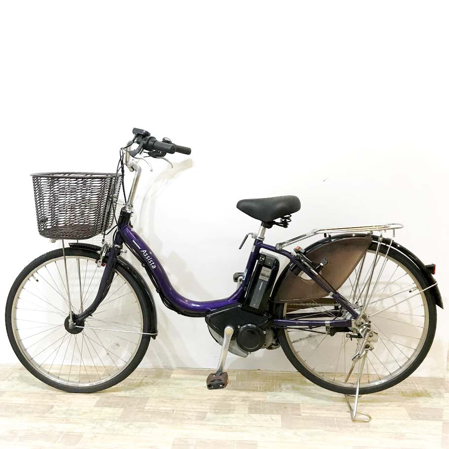 中古電動自転車 ブリヂストン アシスタ パープル 24インチ KJ032