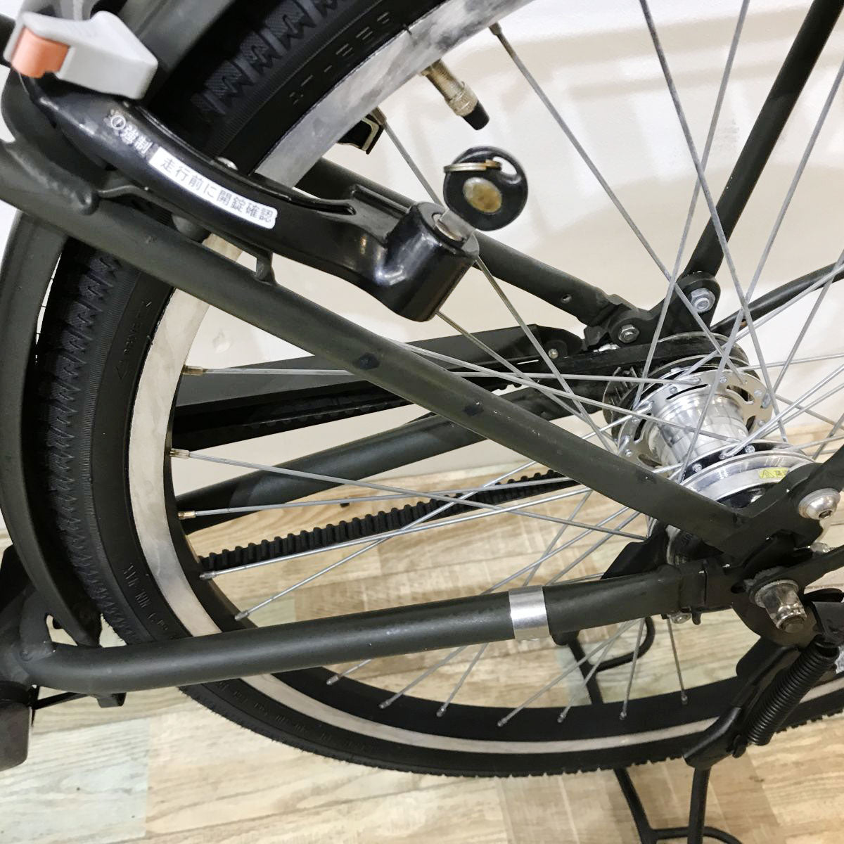 中古電動自転車 ブリヂストン ステップクルーズe カーキ 26インチ KJ033