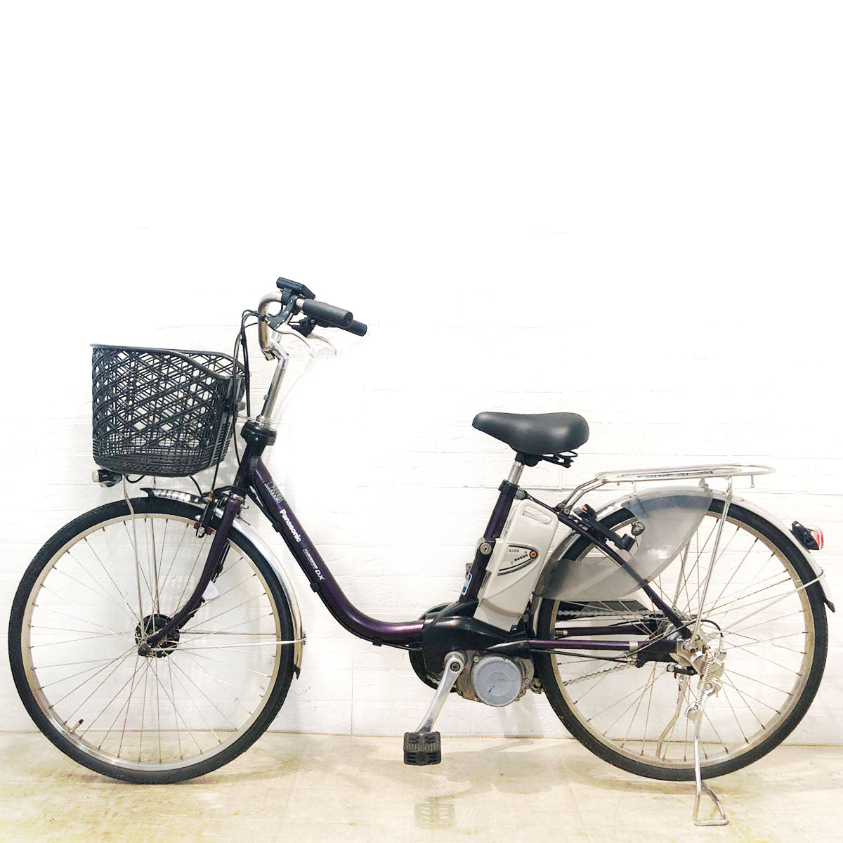 中古電動自転車 パナソニック ビビ DX パープル 24インチ YA039 