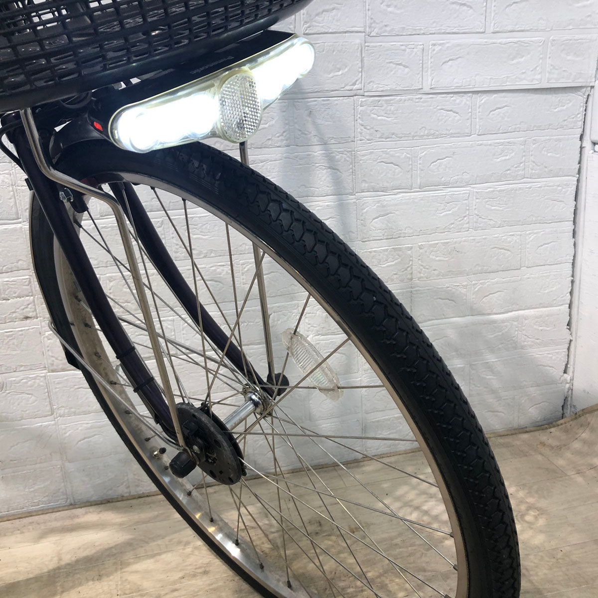 中古電動自転車 パナソニック ビビ DX パープル 24インチ YA039 